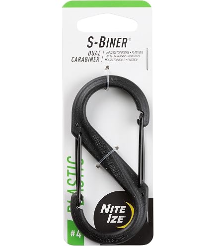Amazon.com: Carabiner Clip, 10-3/8 in., Plastic, Black : Sports